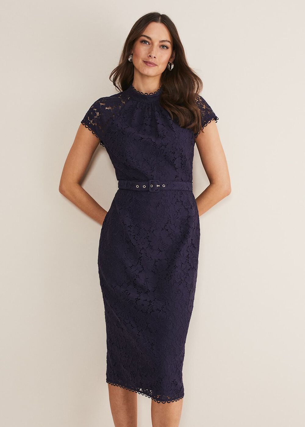 Aurora Lace Dress - Navy