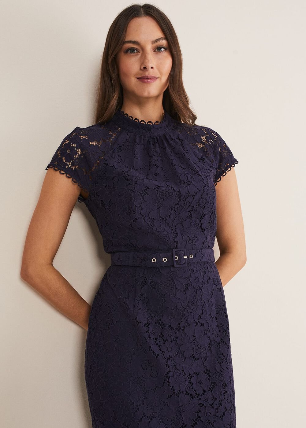 Aurora Lace Dress - Navy