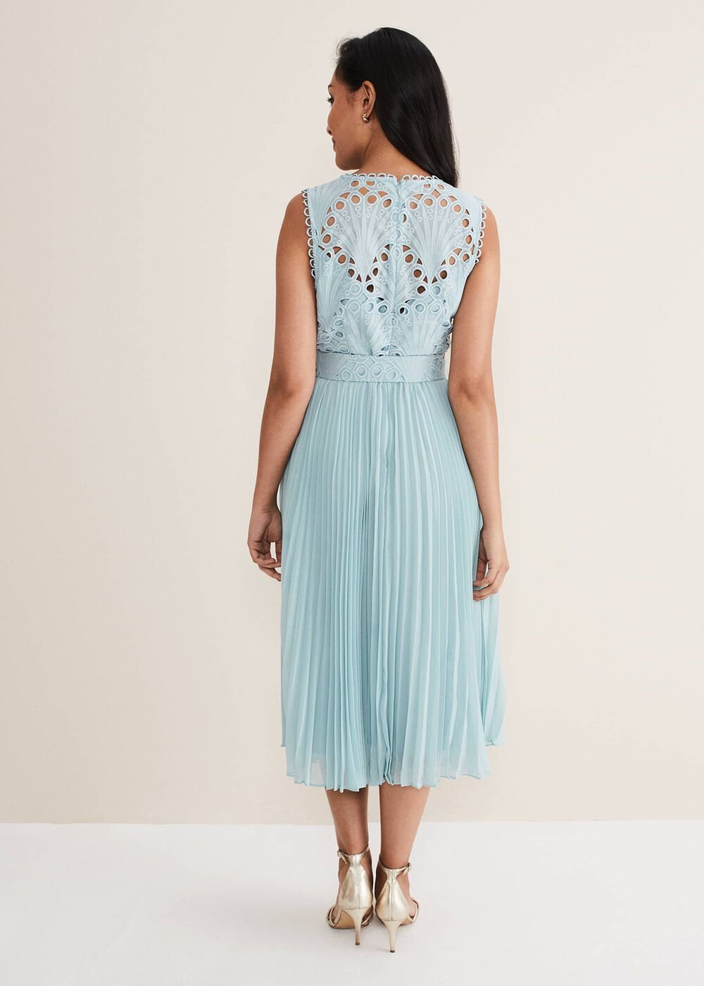 Petite Amora Lace Bodice Dress - Peppermint
