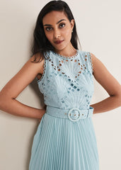 Petite Amora Lace Bodice Dress - Peppermint