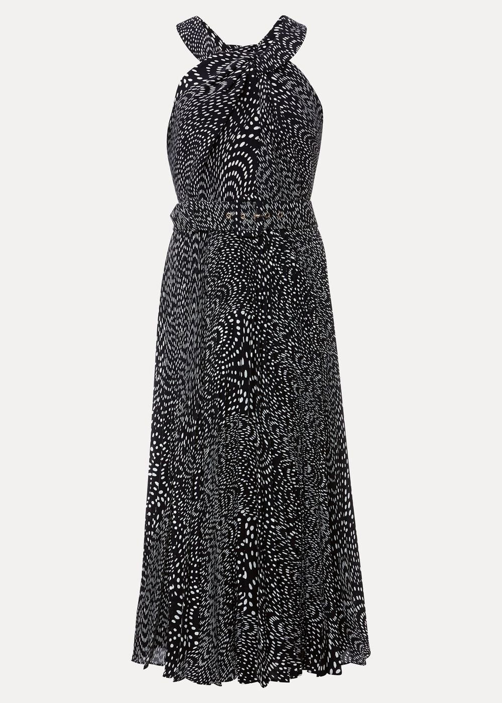 Petite Elsie Spot Dress - Navy/Ivory