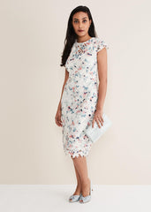 Petite Franky Floral Lace Dress - Ivory/Multi