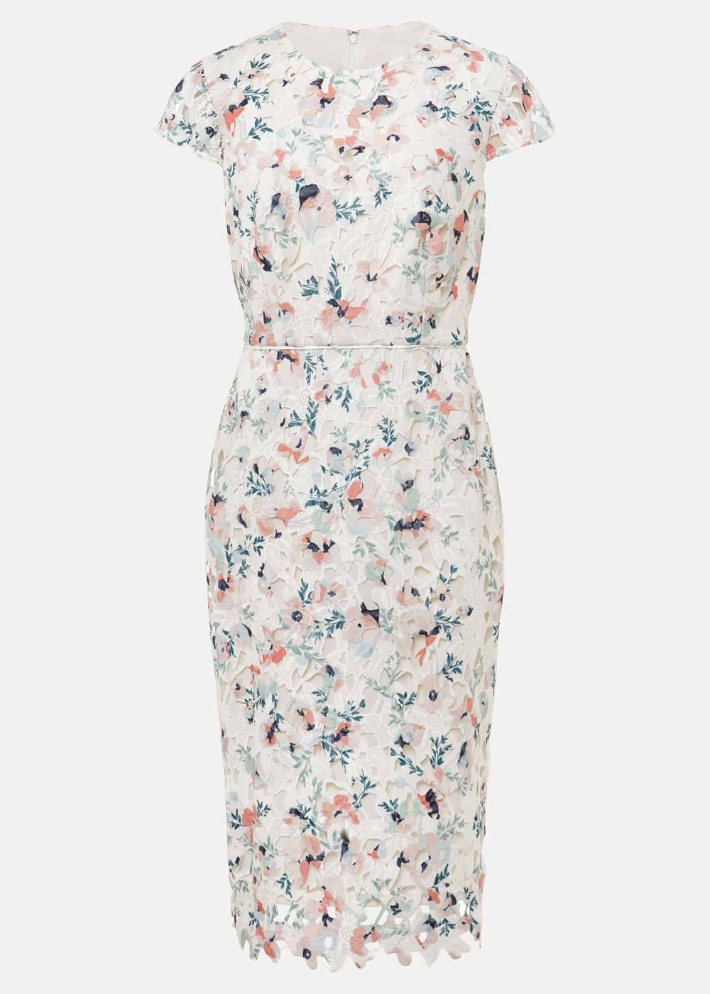 Petite Franky Floral Lace Dress - Ivory/Multi