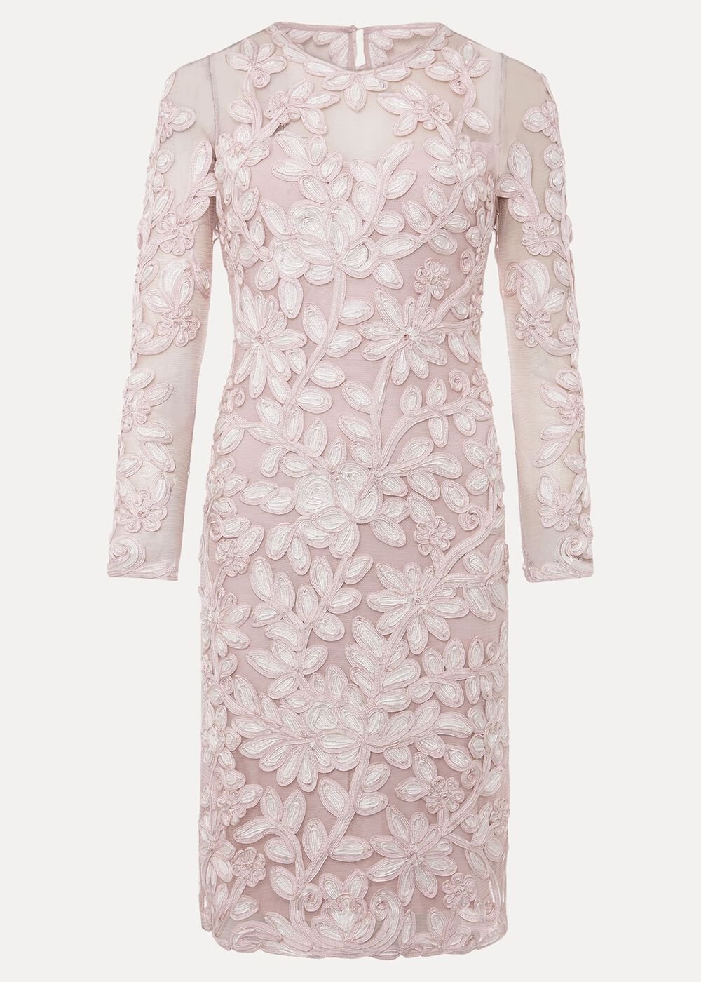Petite Annika Tapework Dress - Antique Rose/Ivory