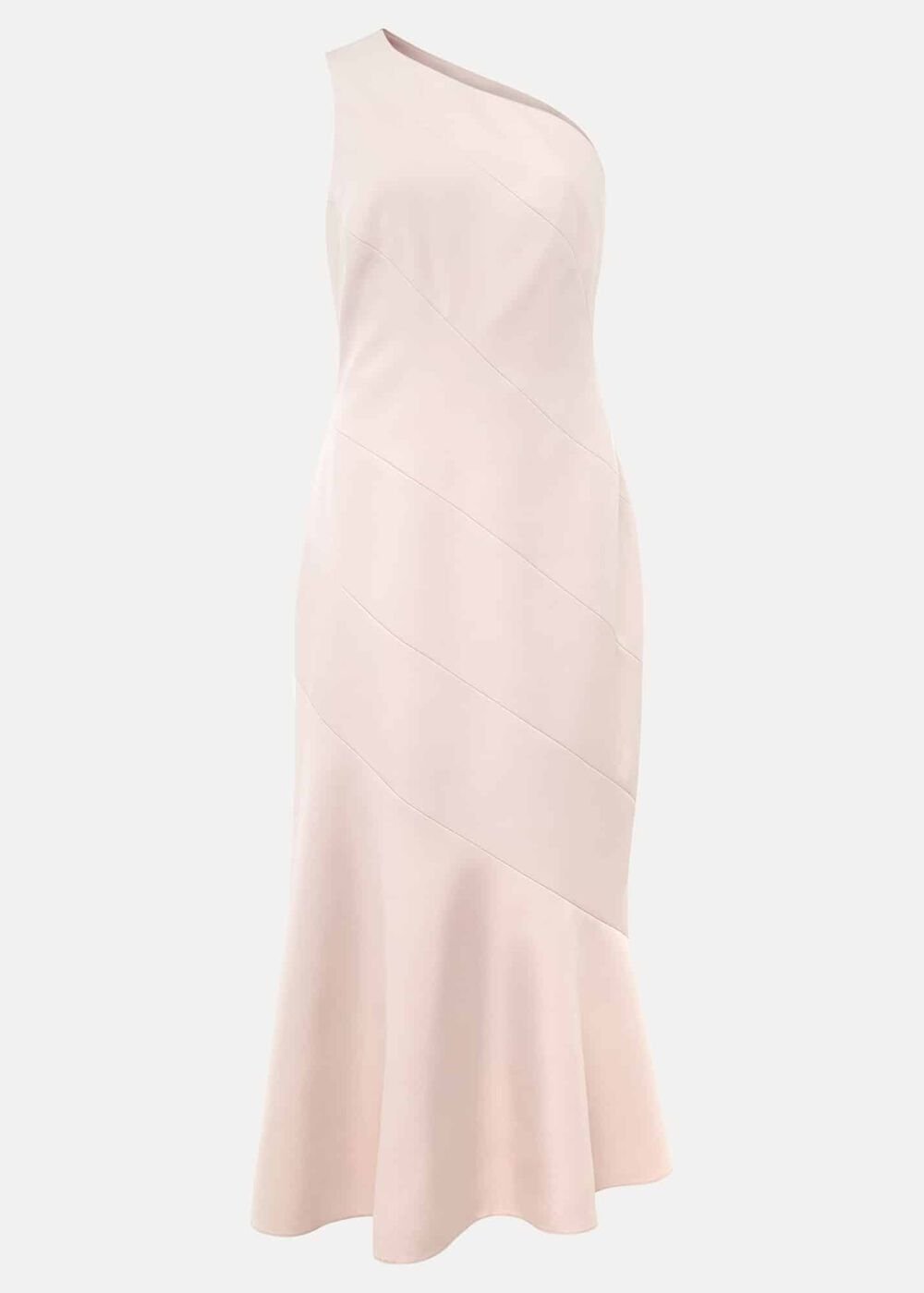 Valencia One Shoulder Midaxi Dress - Petal Pink