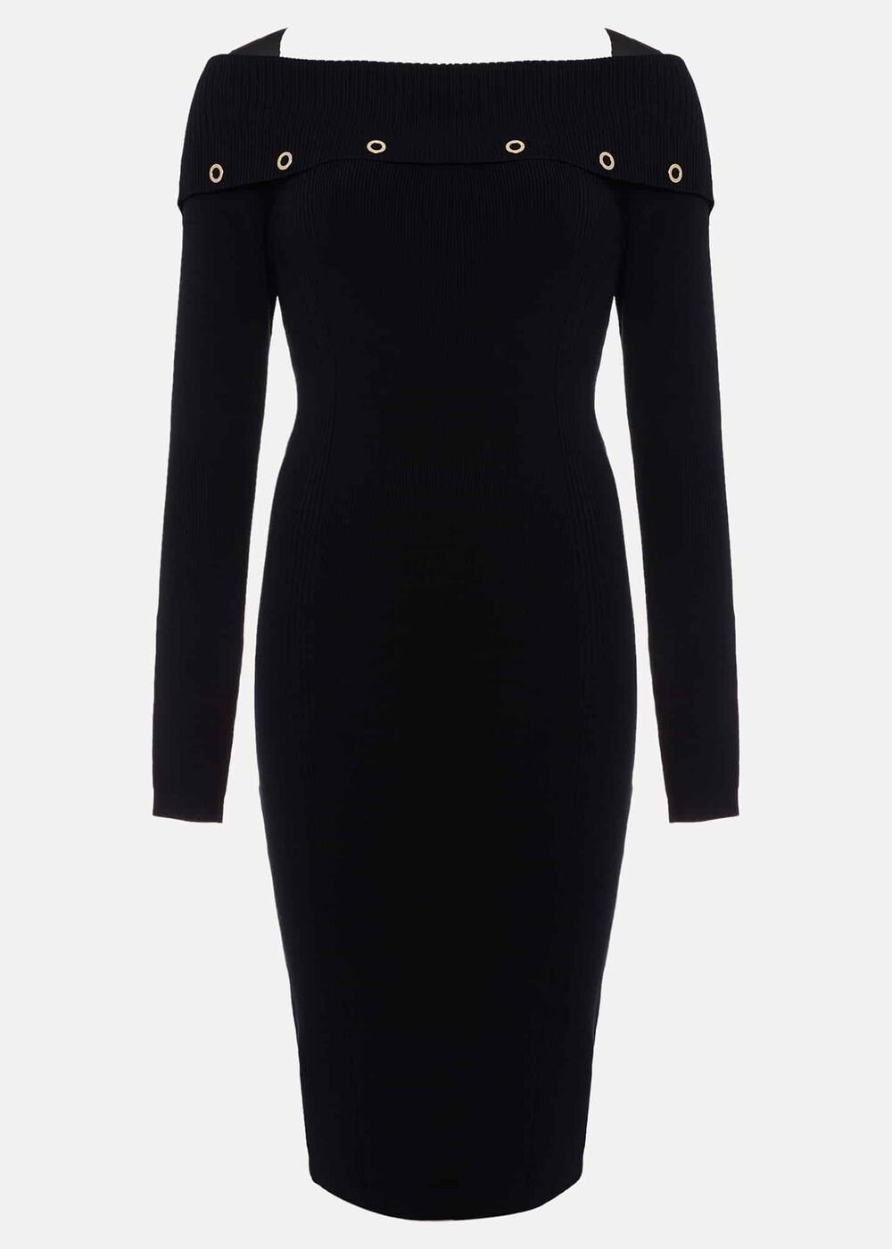 Mirelle Bodycon Bardot Midi Dress - Midnight