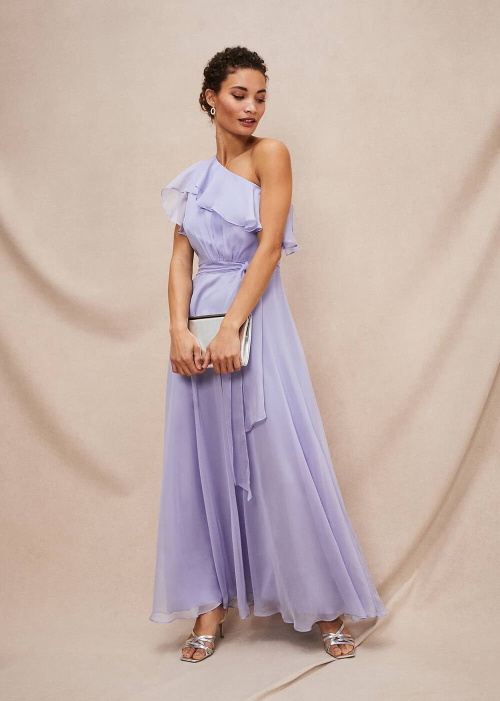Mia One Shoulder Maxi Dress - China Blue