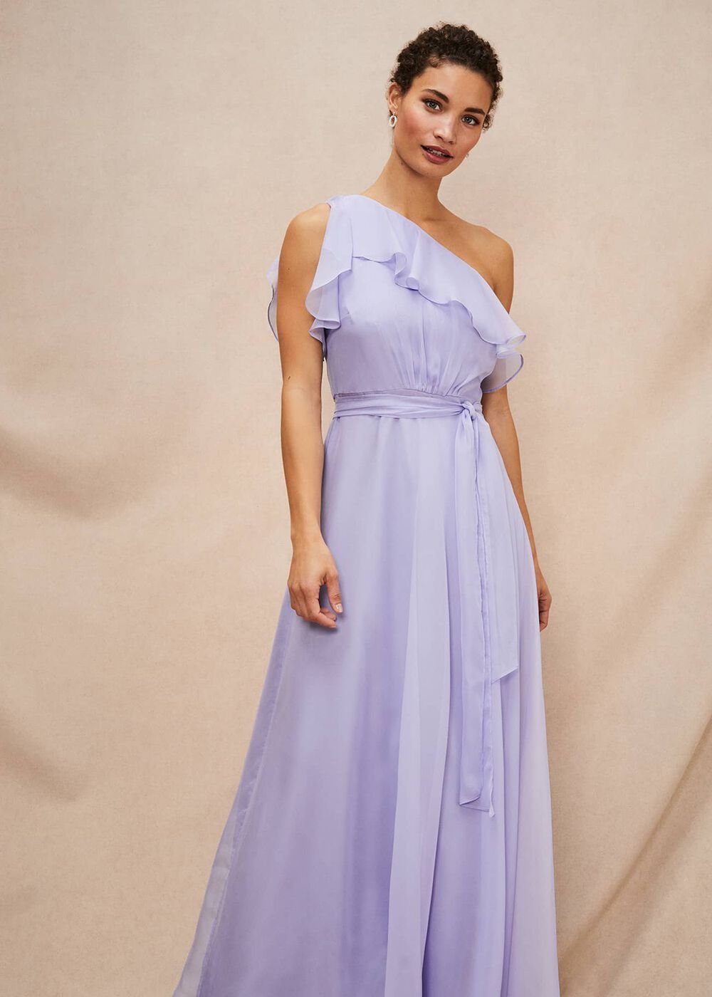 Mia One Shoulder Maxi Dress - China Blue