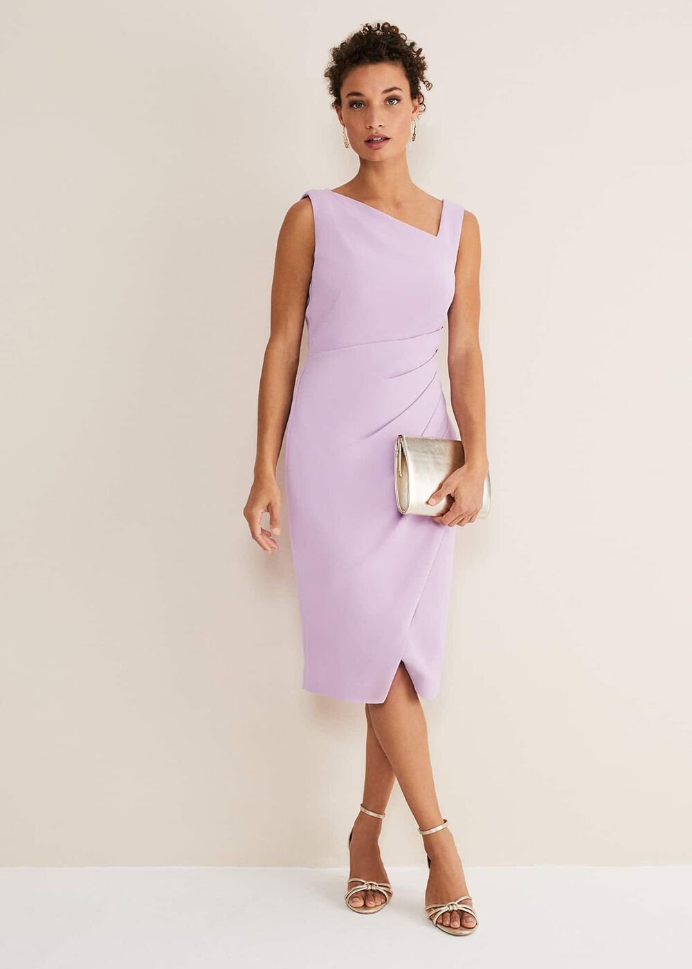 Emmie Asymmetric Hem Dress - Crocus