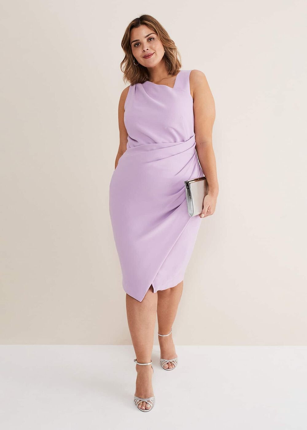 Emmie Asymmetric Hem Dress - Crocus