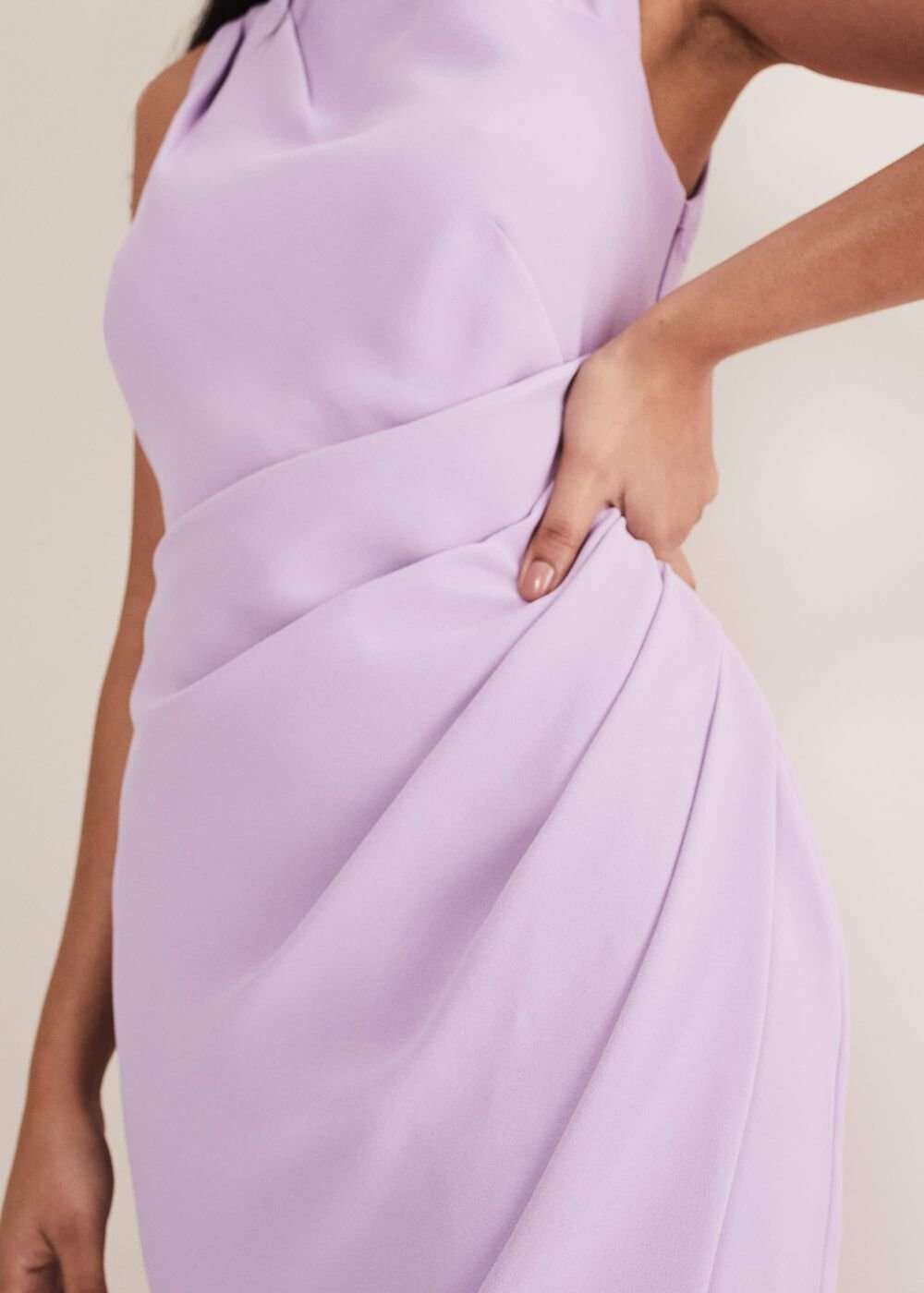 Petite Emmie Asymmetric Hem Dress - Crocus