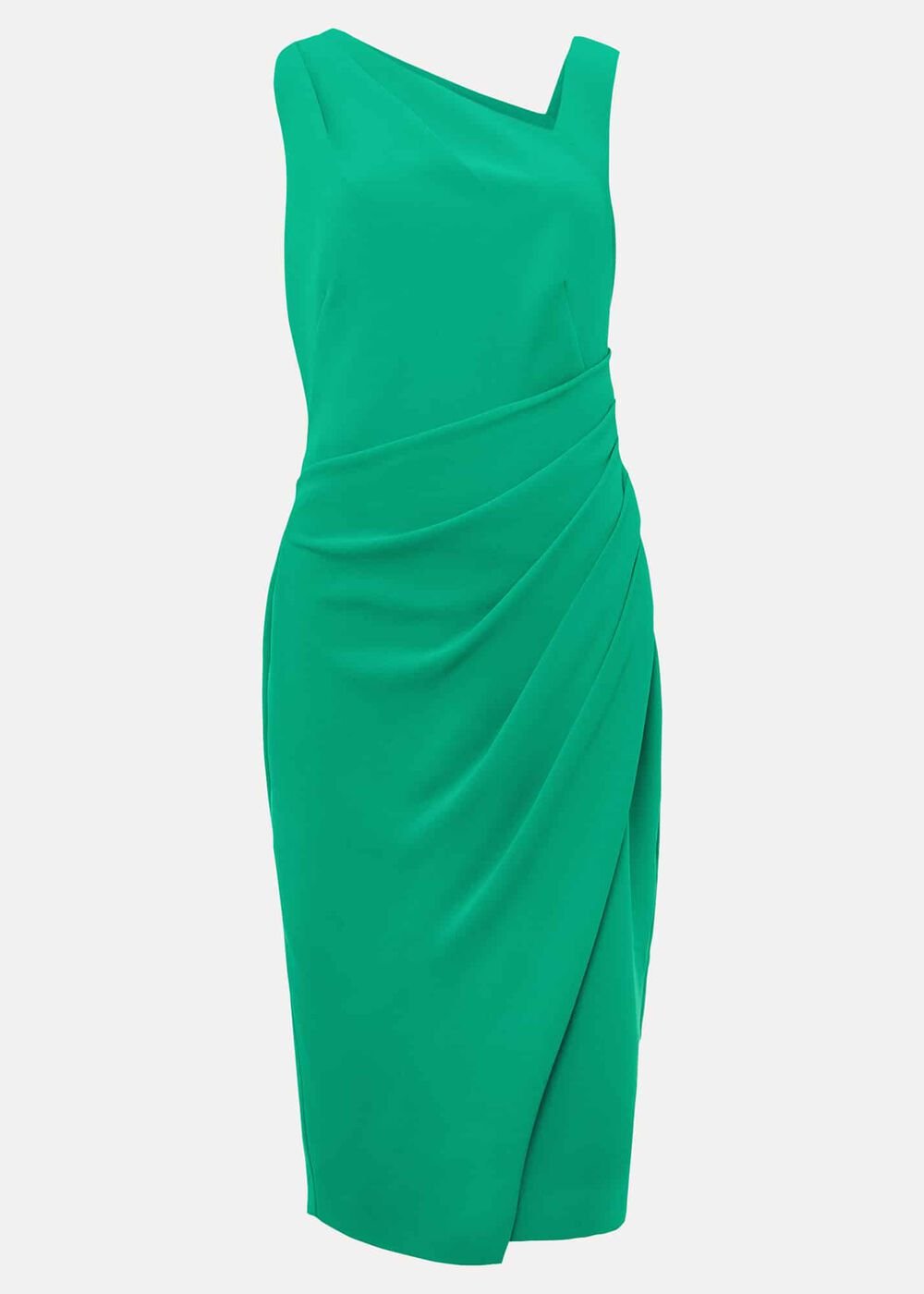 Emmie Asymmetric Hem Dress - Bright Green