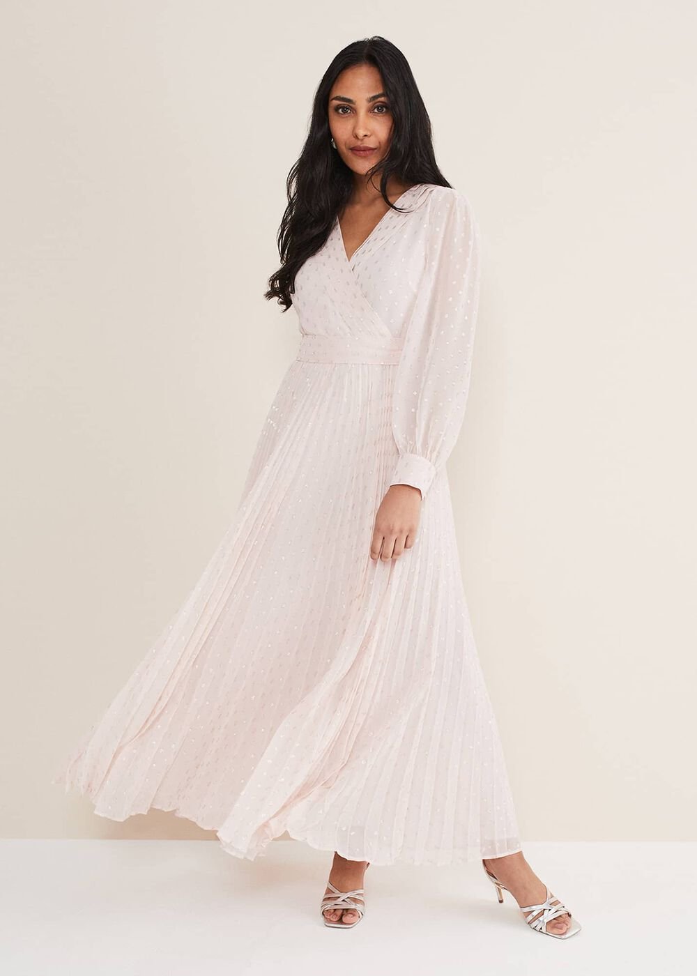 Petite Carmen Fil Coupe Maxi Dress - Antique Rose