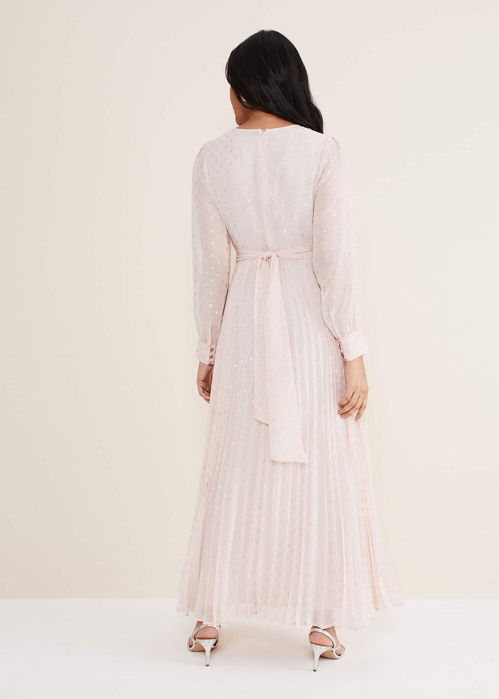 Petite Carmen Fil Coupe Maxi Dress - Antique Rose
