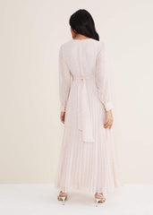 Petite Carmen Fil Coupe Maxi Dress - Antique Rose