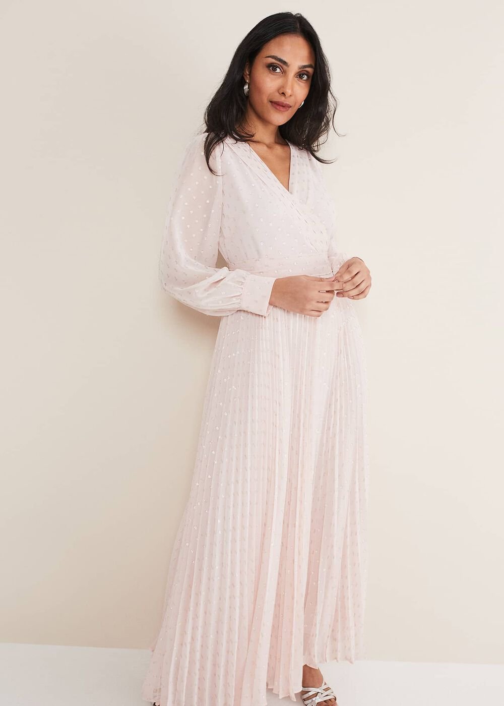 Petite Carmen Fil Coupe Maxi Dress - Antique Rose