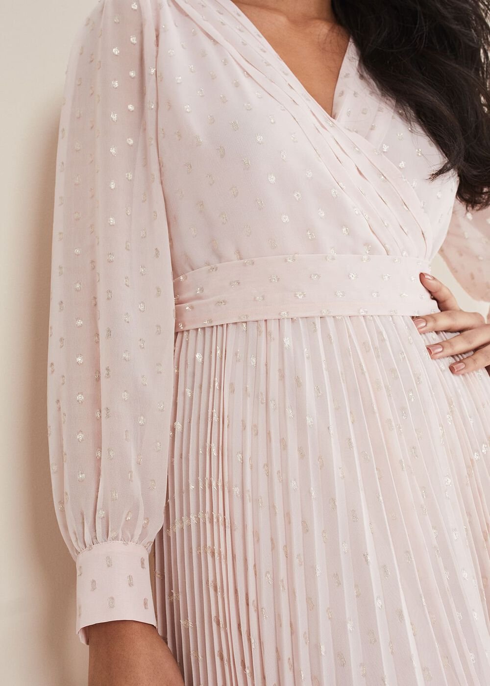 Petite Carmen Fil Coupe Maxi Dress - Antique Rose