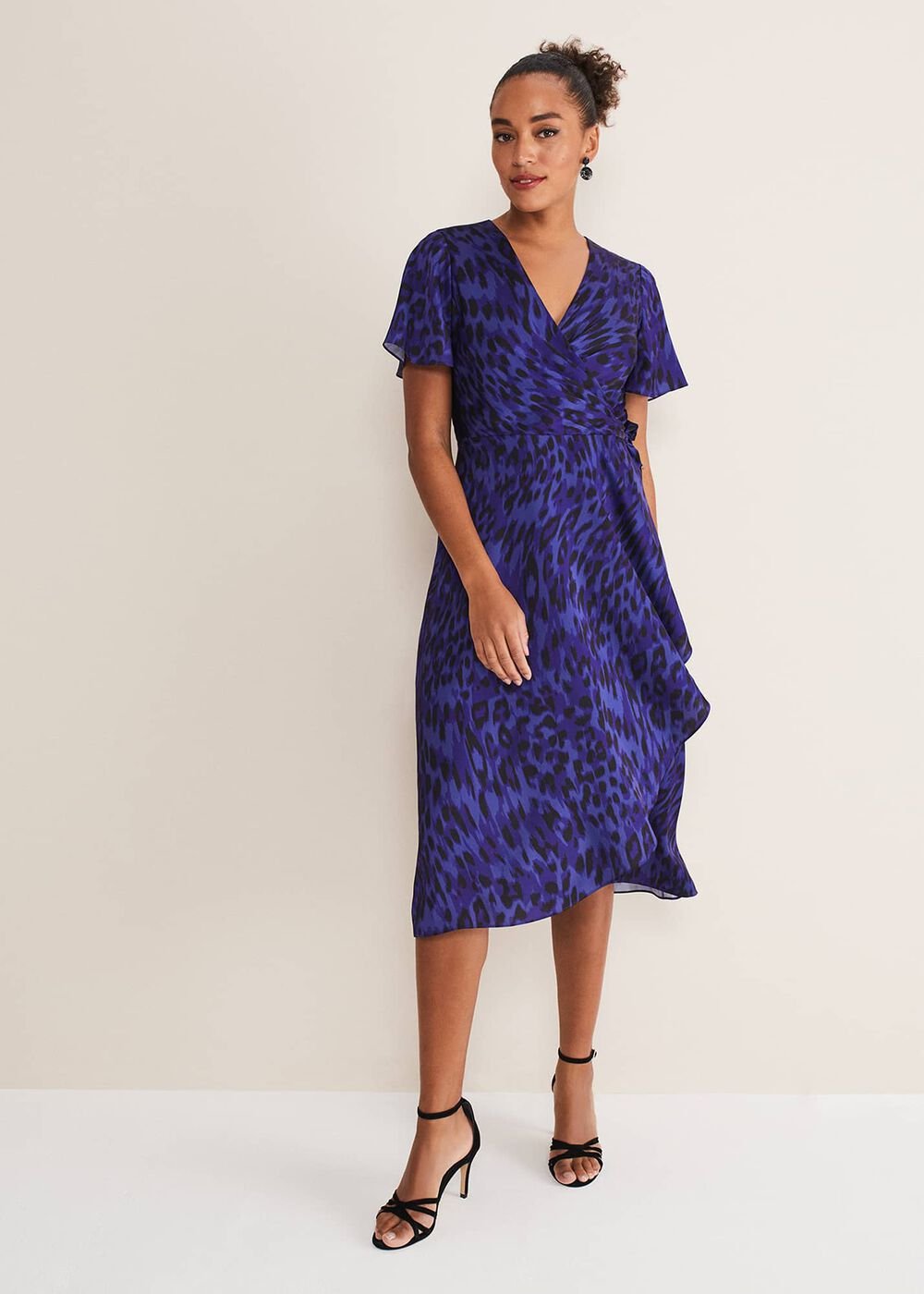 Colletta Print Wrap Dress - Ultra Violet