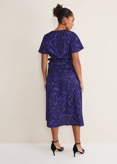 Colletta Print Wrap Dress - Ultra Violet