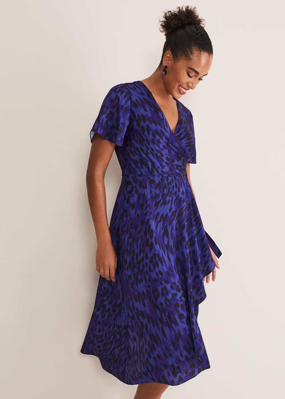 Colletta Print Wrap Dress - Ultra Violet