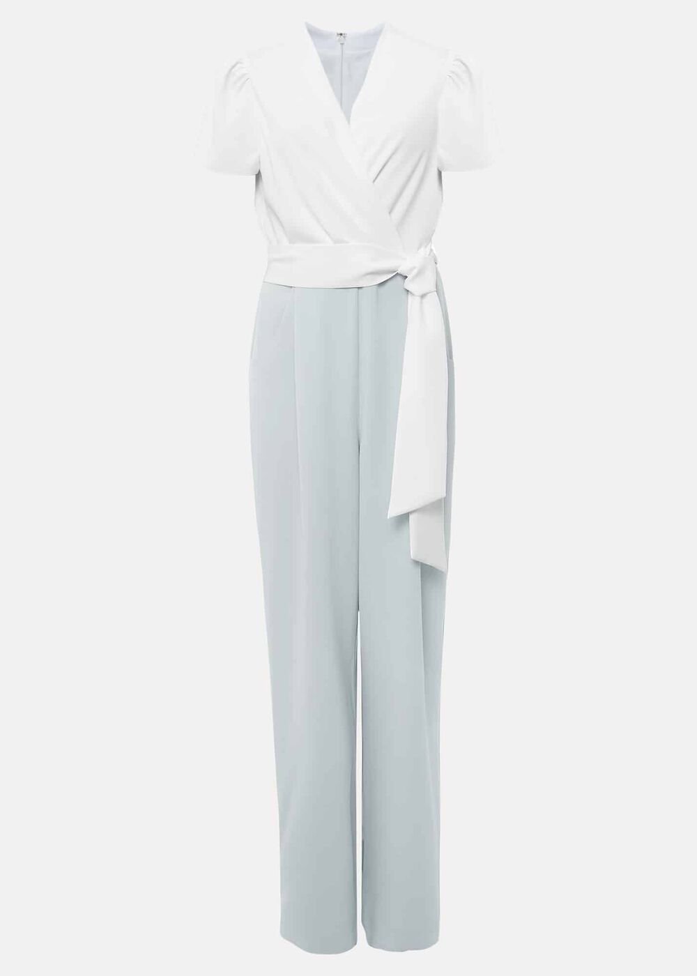 Eloise Wide Leg Jumpsuit - Eau De Nil/Ivory