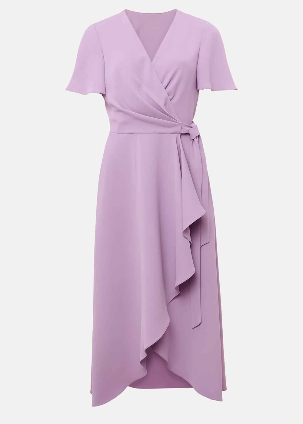Julissa Ruffle Wrap Midi Dress - Crocus