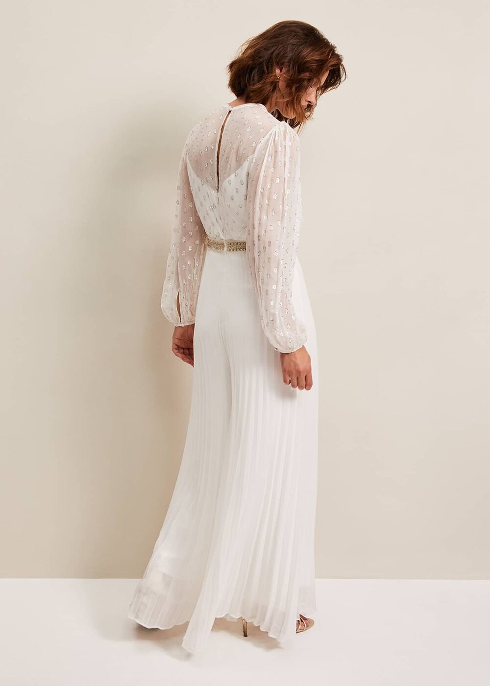 Larissa Pleated Jumpsuit - Ivory