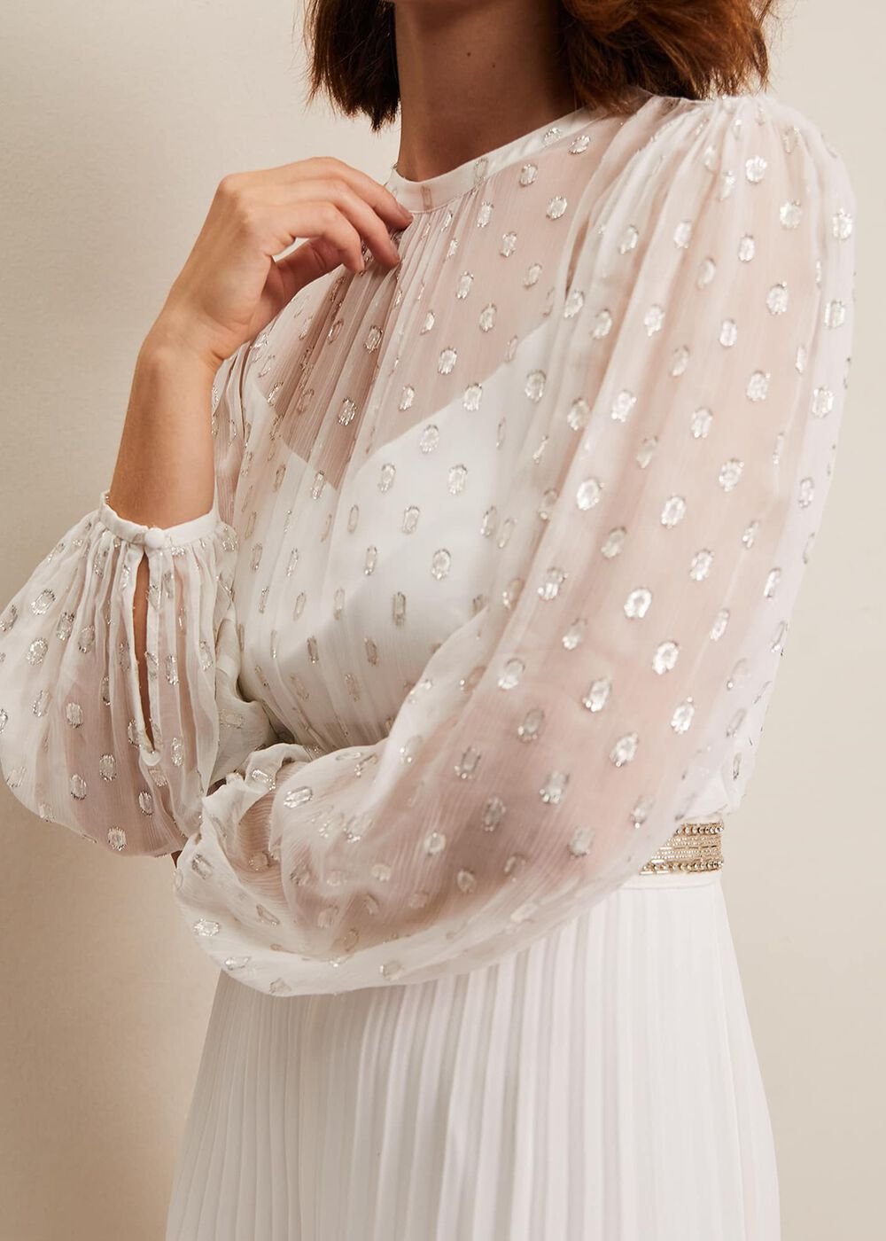 Larissa Pleated Jumpsuit - Ivory