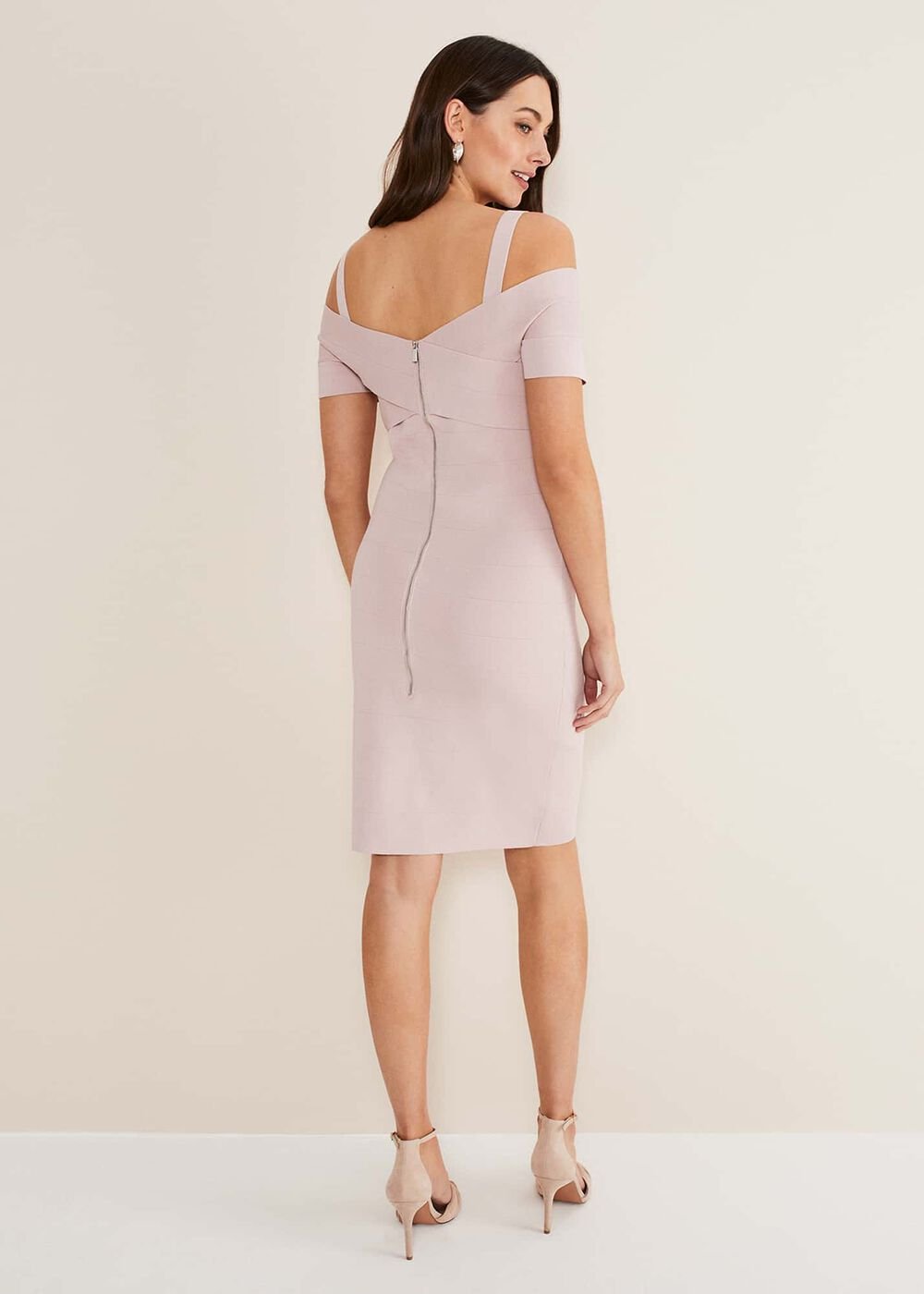 Zella Knitted Bandage Dress - Antique Rose
