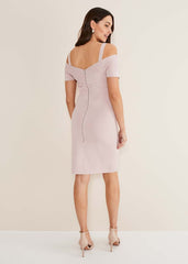 Zella Knitted Bandage Dress - Antique Rose