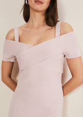 Zella Knitted Bandage Dress - Antique Rose
