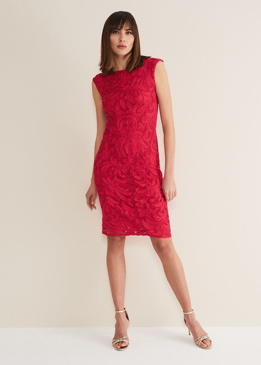 Tania Tapework Mini Dress - Raspberry