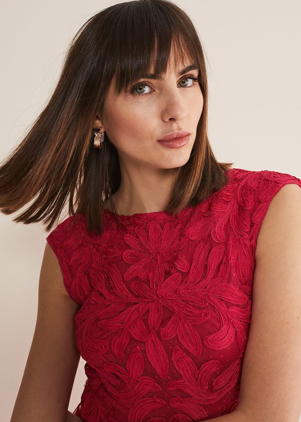 Tania Tapework Mini Dress - Raspberry