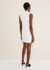 Lolicia Sleeveless Tux Dress - White