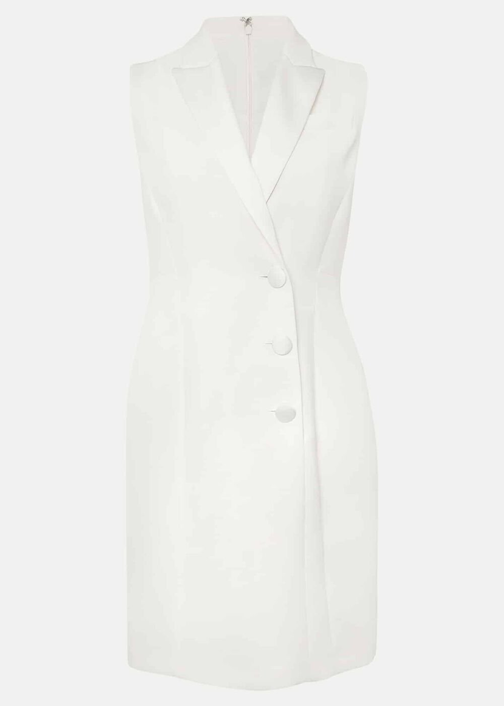 Lolicia Sleeveless Tux Dress - White