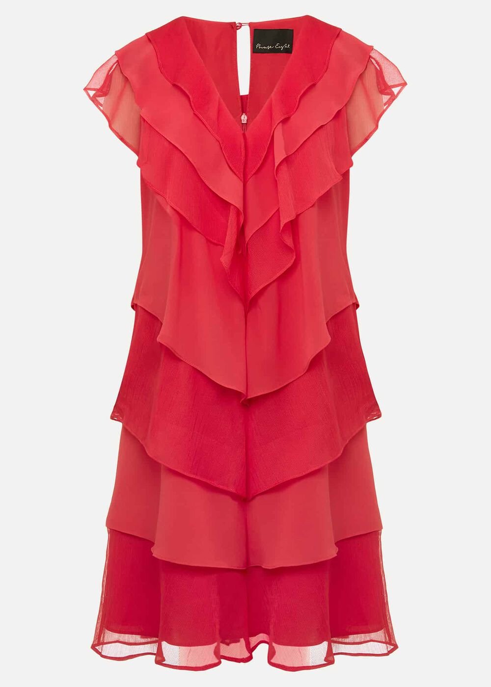 Sage Pleated Ruffle Mini Dress - Raspberry