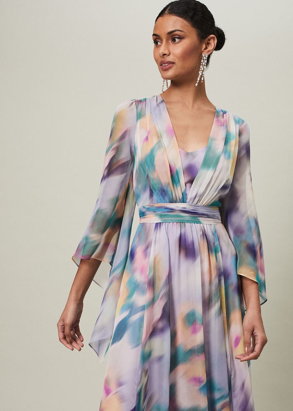 Selene Printed Maxi Dress - Multi-Coloured