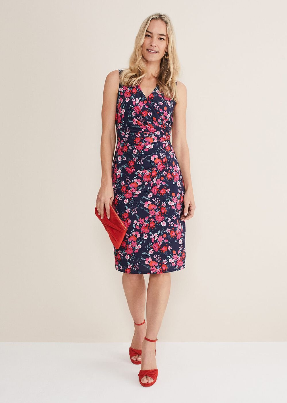 Aurelia Floral Dress - Navy/Multi
