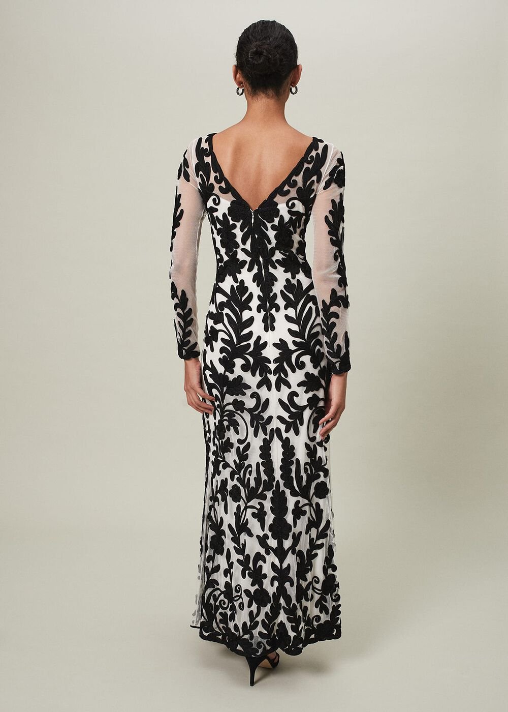 Ria Tapework Dress - Black/White