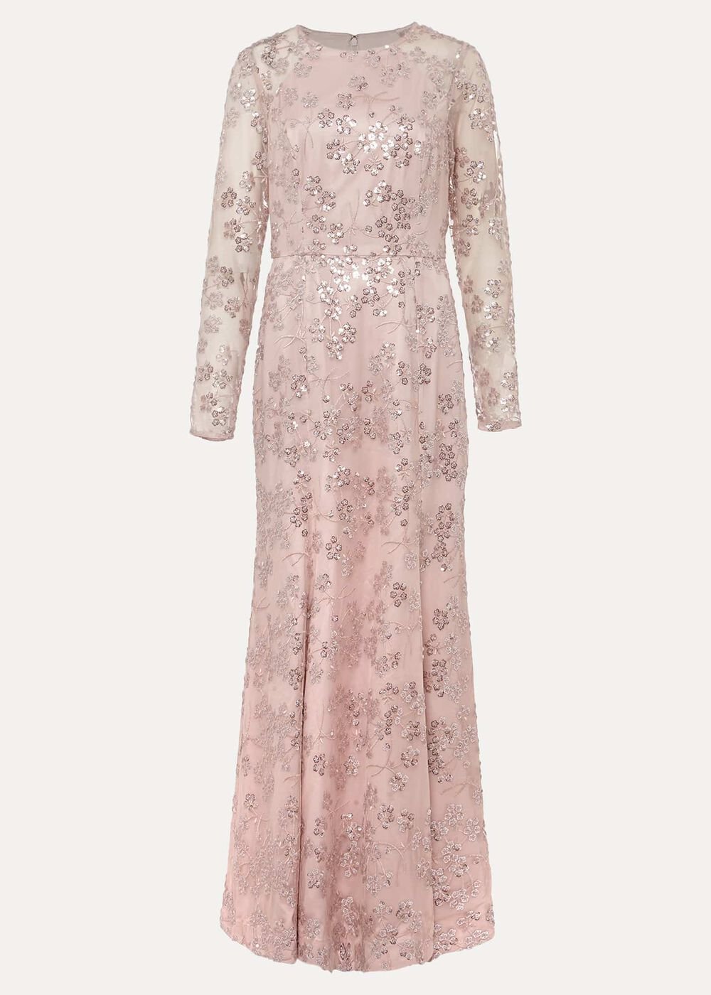 Natalya Sequin Floral Maxi Dress - Pink