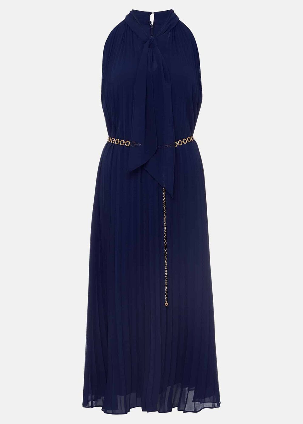 Tabitha Pleated Midi Dress - French Navy