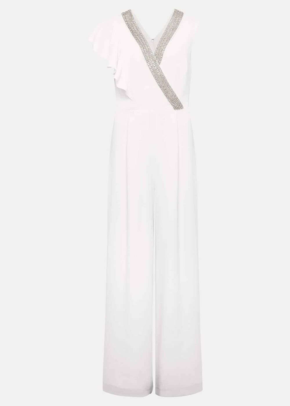 Alexis White Beaded Jumpsuit - White