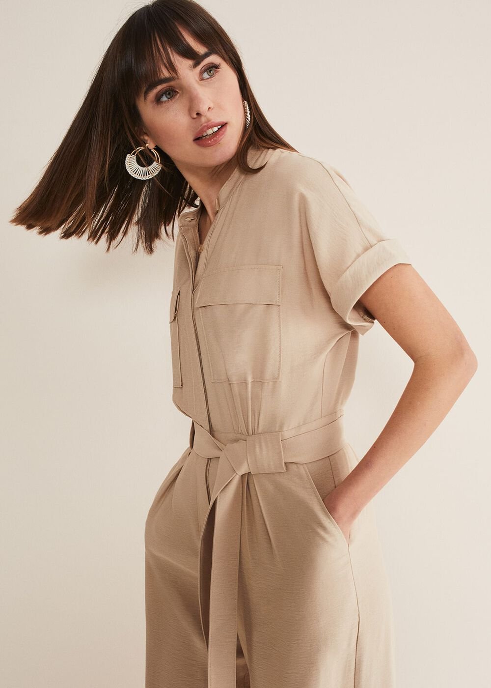 Lyla Stone Wide Leg Jumpsuit - Stone