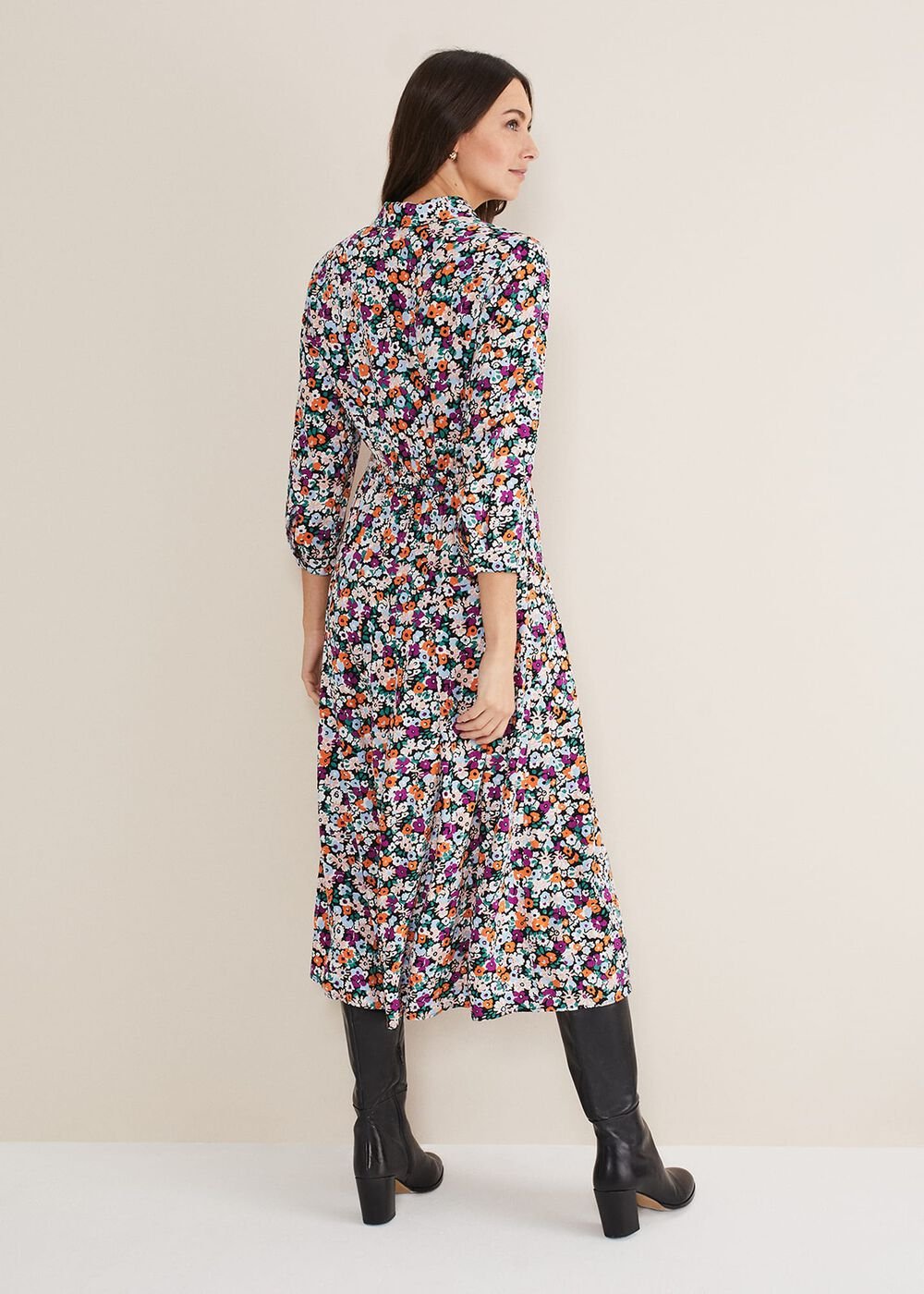 Tana Floral Midaxi Dress - Multi-Coloured