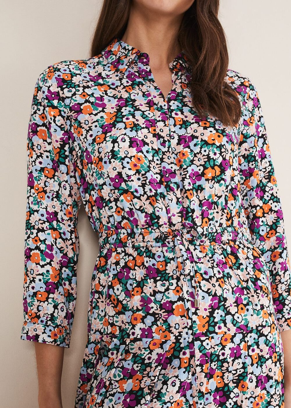 Tana Floral Midaxi Dress - Multi-Coloured