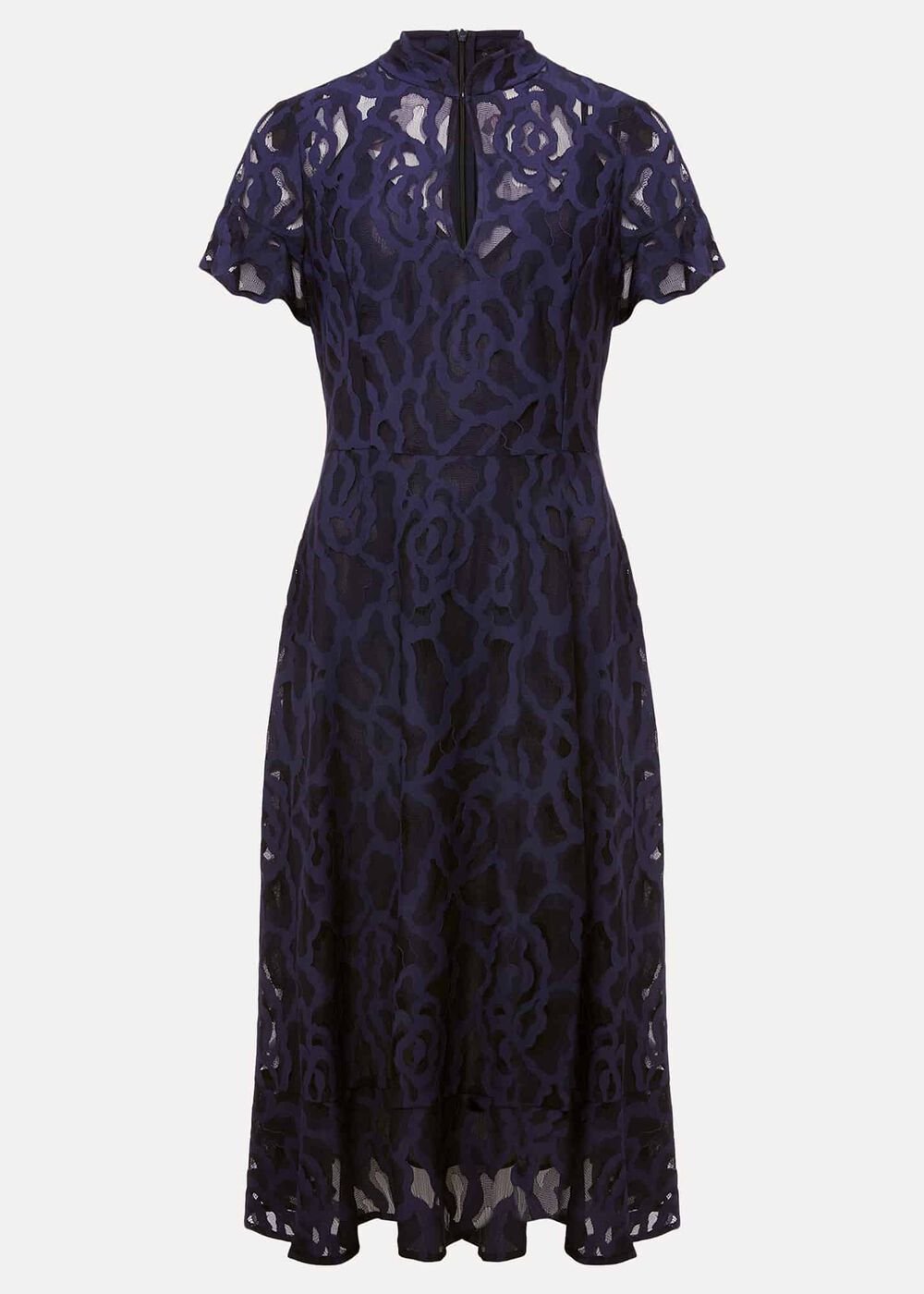 Lulu Lace Midi Dress - Navy
