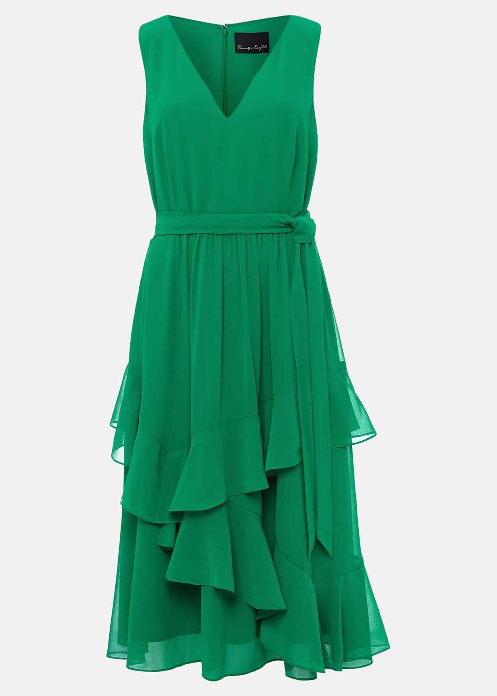 Breesha Green Midaxi Dress - Grass Green