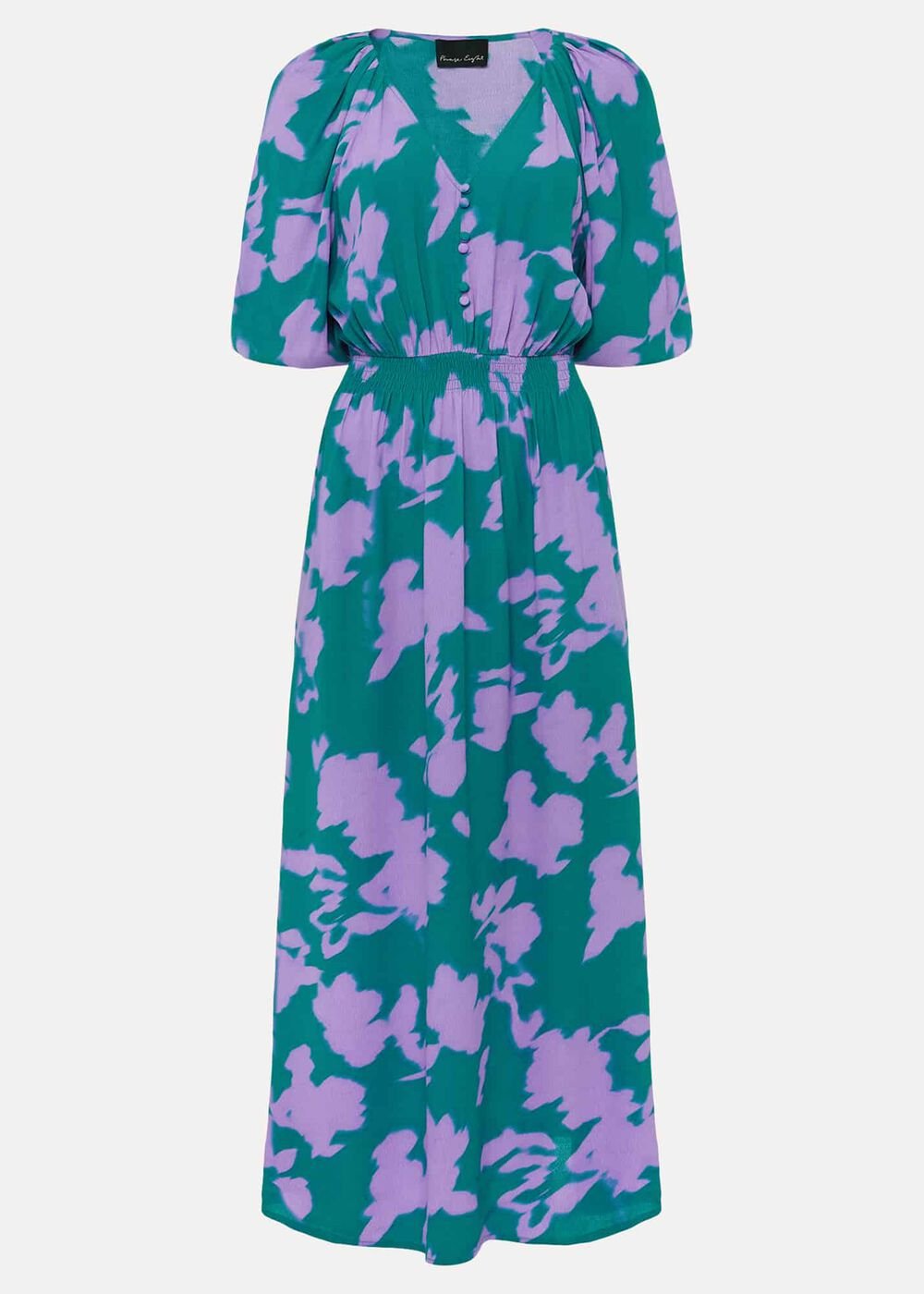 Pippa Midi Dress - Green/Purple