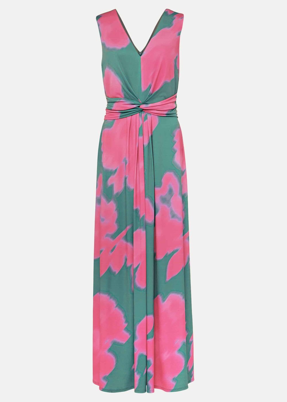 Madison Abstract Maxi Dress - Pink/Green