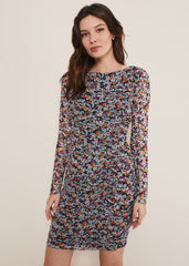 Serena Jersey Floral Midi Dress - Multi-Coloured